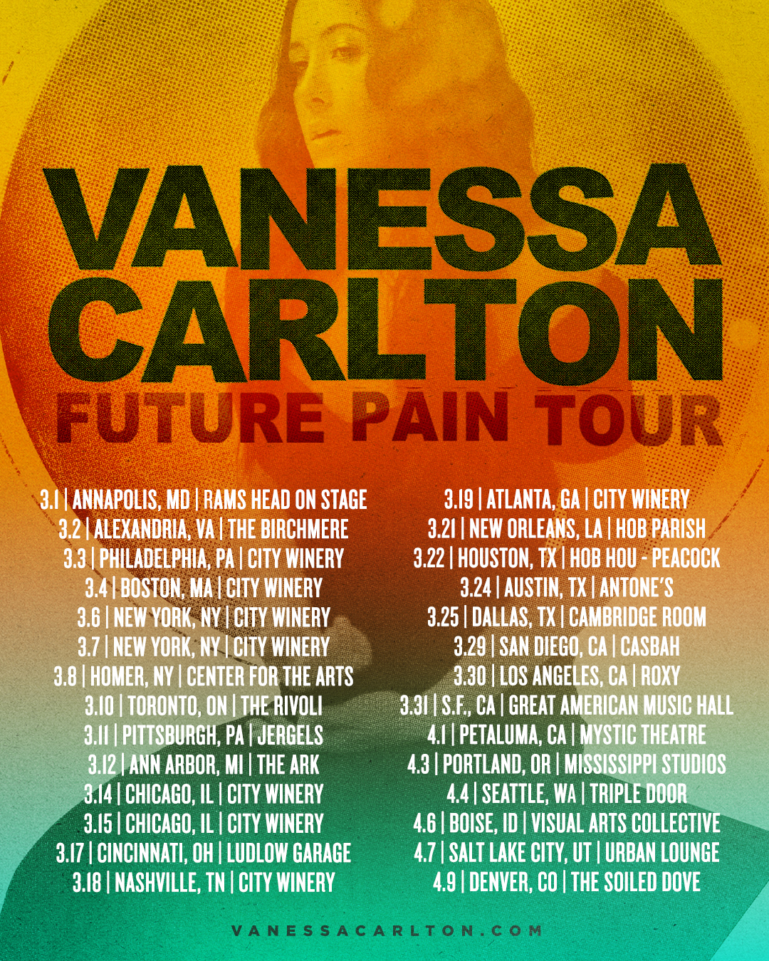 vanessa carlton tour setlist